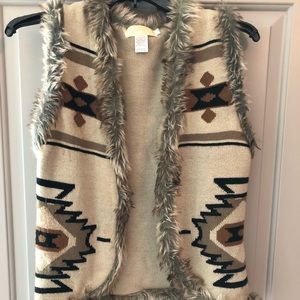 Aztec fur vest